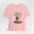 Golf Dog T‑Shirt — "My Emotional Support Dog for 3 Putting" Funny Golfer Tee
