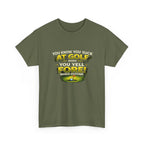 Golf Funny Tee — "You Know You Suck at Golf When You Yell FORE! While Putting"