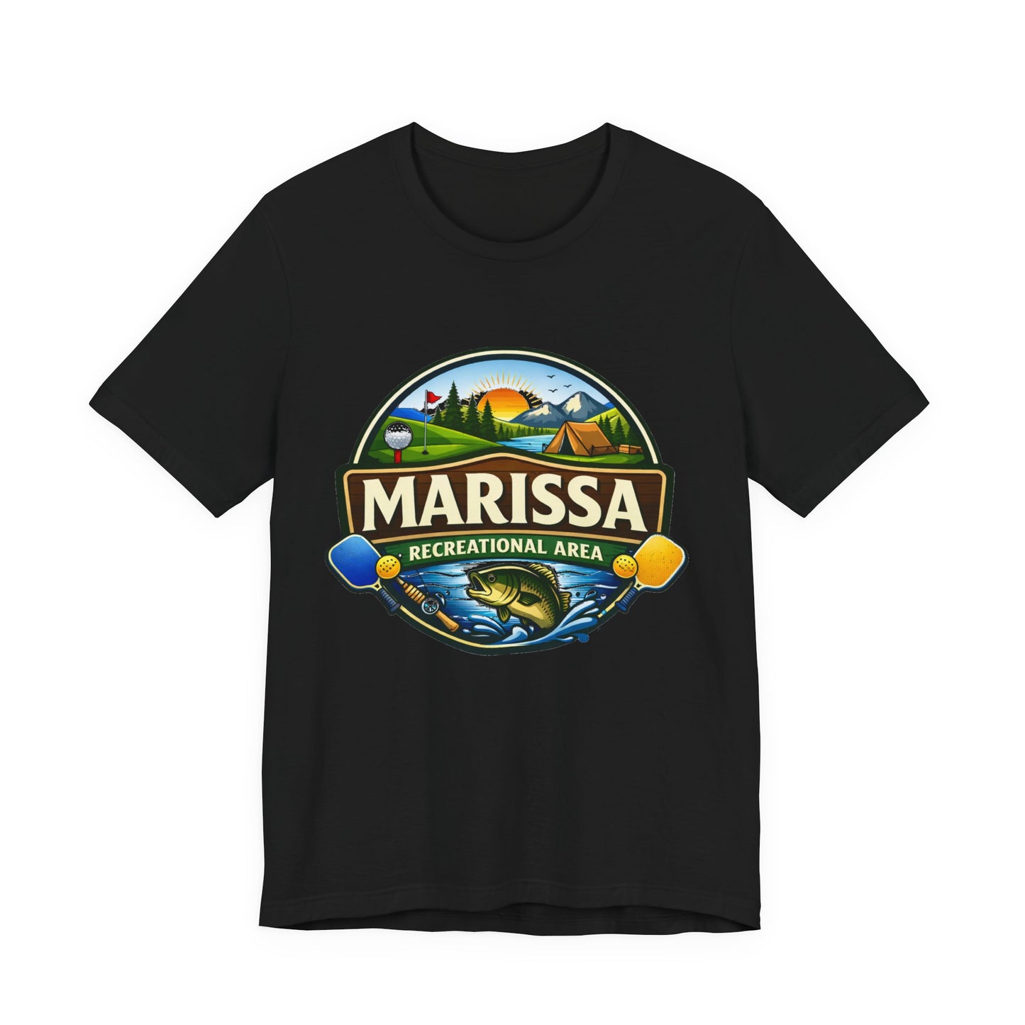 Marissa Recreational Area T shirt — Outdoor Camping & Lake Fishing Shirt