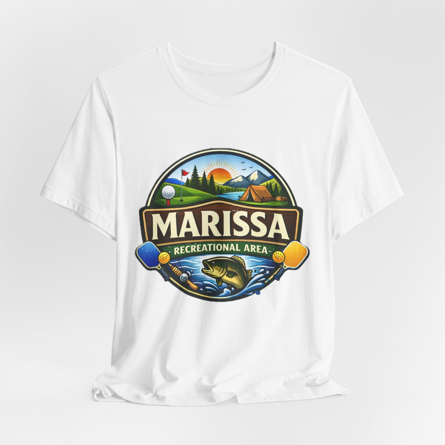 Marissa Recreational Area T shirt — Outdoor Camping & Lake Fishing Shirt