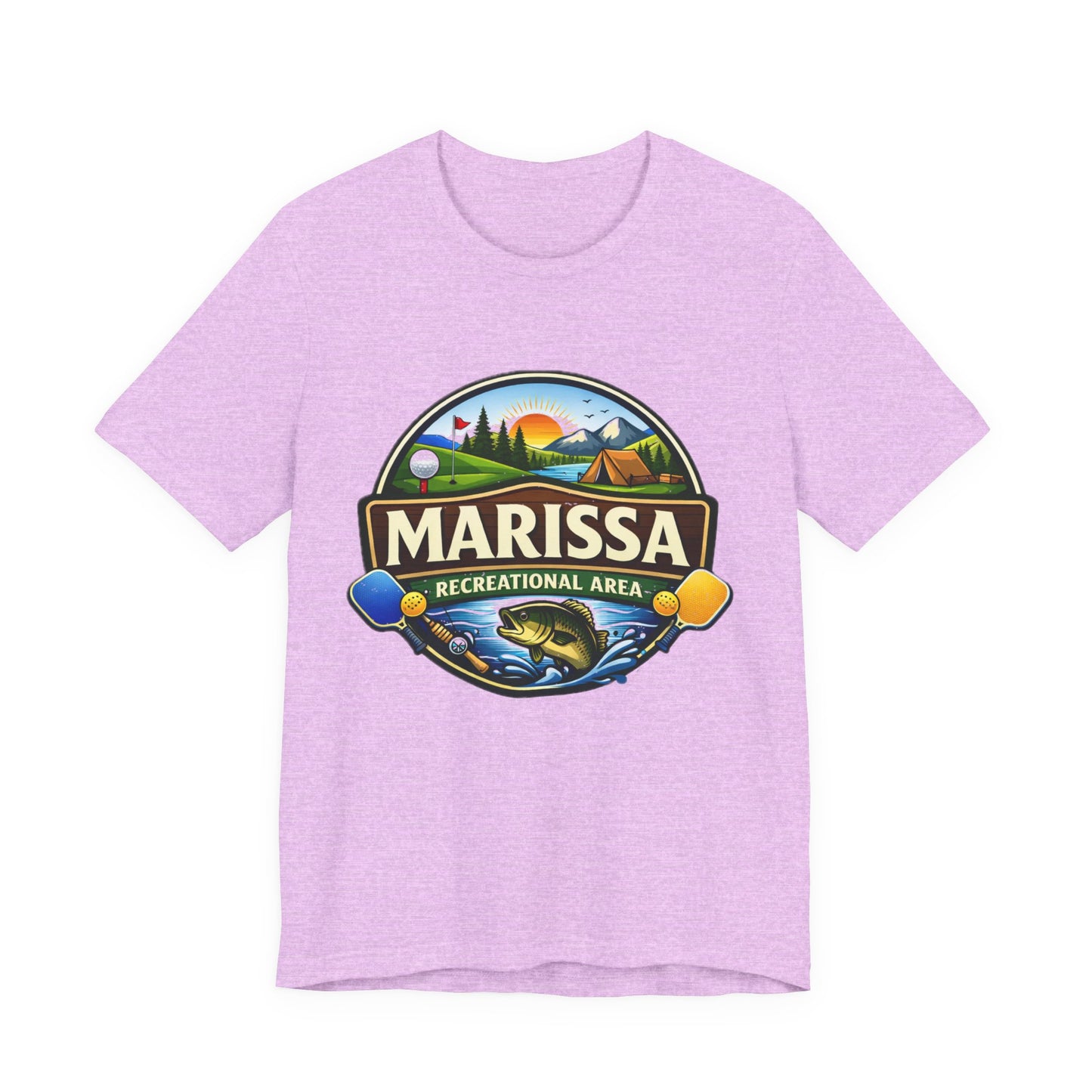 Marissa Recreational Area T shirt — Outdoor Camping & Lake Fishing Shirt